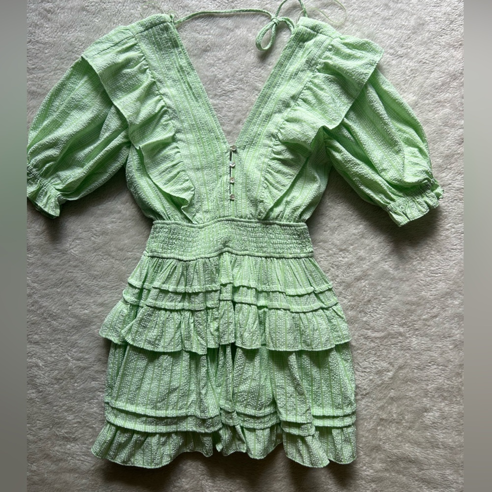 Elegant Green Mini Dress
